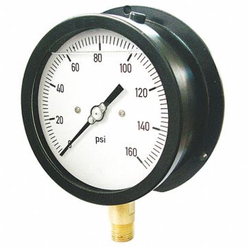 Pressure Gauge 0 to 600 psi Range Black