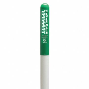 Utility Dome Marker 78 in H Green/White