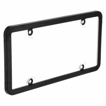 License Plate Cover Clear/Black Polymer