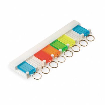 Key Tag Rack with Eight Tags White