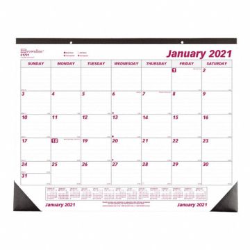 Desk Pad Monthly 21-3/4 x17 White