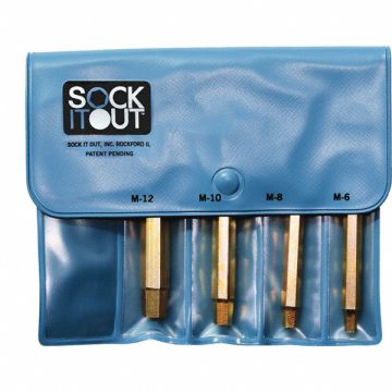 Screw Extractor Set 4pc HSS Pouch