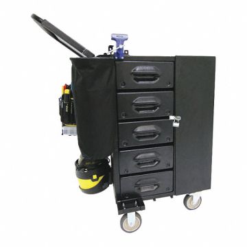 Black Light Duty Tool Utility Cart