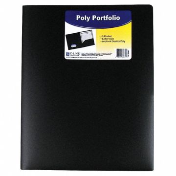Poly Portfolio Folder Black PK25