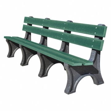 Outdoor Bench 96 in L 48 in H Green