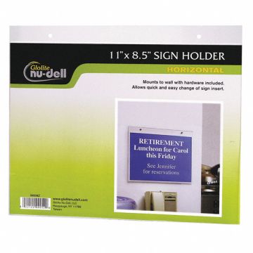 Frame 8.5 X11 Wall Sign Clear