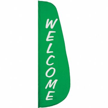 Welcome Feather Flag 2x8 Ft Nylon