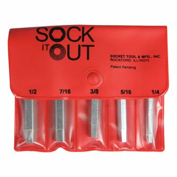Screw Extractor Set 5pc HSS Pouch