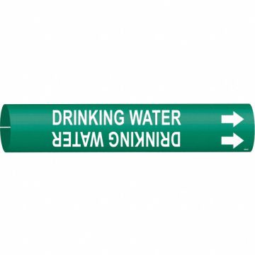 Pipe Marker Drinking Water 2 13/16in H