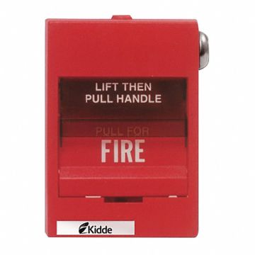 Fire Alarm Pull Station Red 3-3/8 D
