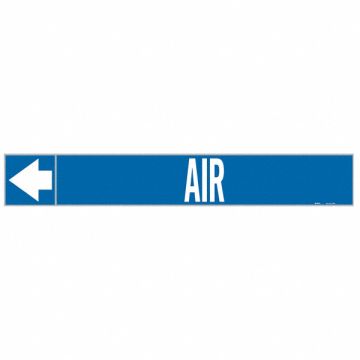 Pipe Marker Air 1 in H 8 in W