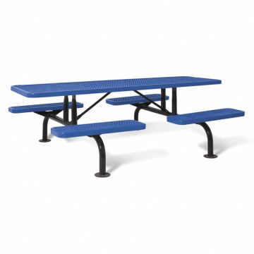 Picnic Table Blue 30 in H 96 in W
