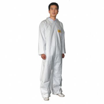 Collared Coverall Open White 2XL PK6