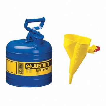 Type I Safety Can 2 gal Blue 13-3/4In H