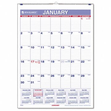 Wall Calendar Monthly 8 x 11 In