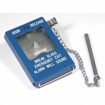 Emergency Alarm Switch Key-To-Reset Blue