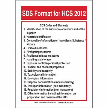 SDS Sign 14in. H x 10in. W Polyester