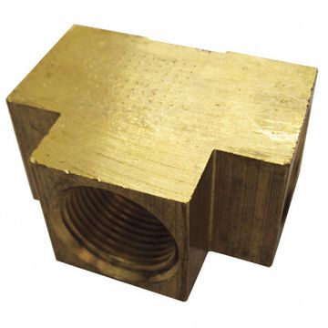 Extruded Tee Brass 1/4 in FNPT 10 PK