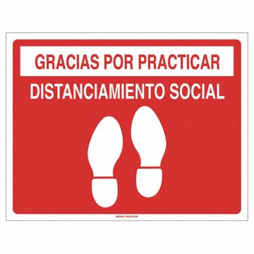 Covid 19 Sign 14X18 Spanish Social Dist