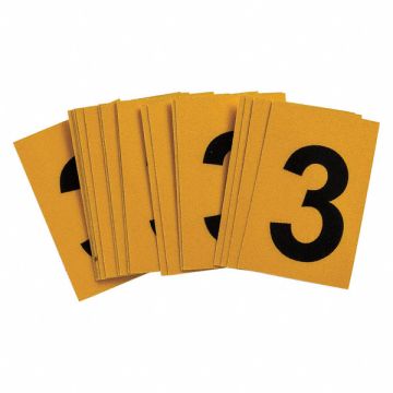 Number Label 3 1-1/2in.Hx1in.W PK25