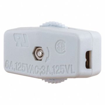 Inline Rotary Switch White On/Off Switch
