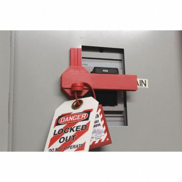 Circuit Breaker Lockout 1-3/8 in H Red