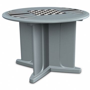 Table 48 Round Blue Gray Game Top