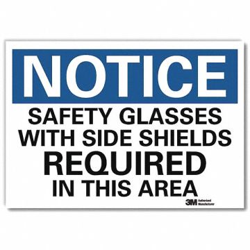 Notice Sign 7 in x 10 in Rflct Sheeting