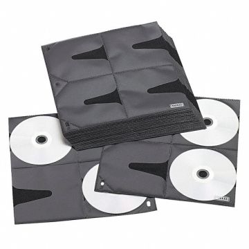 CD/DVD Sleeve Refill Blk/Clr PK50