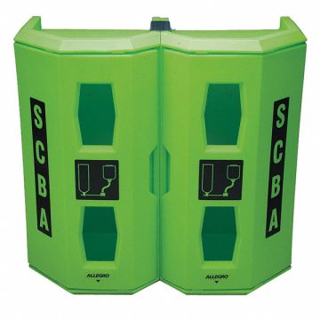 Dual SCBA Storage Cabinet Green
