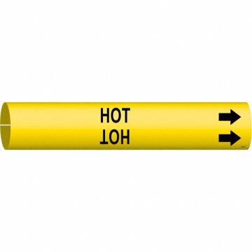 Pipe Marker Hot 2 in H 2 in W