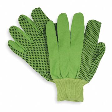 Canvas Gloves 10-1/4 L Hi-Vis Green PR