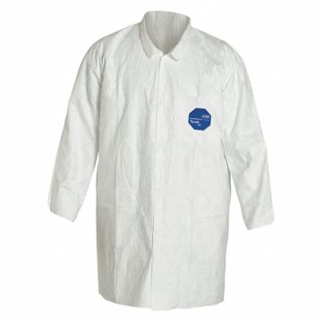 Disposable Lab Coat L White PK30