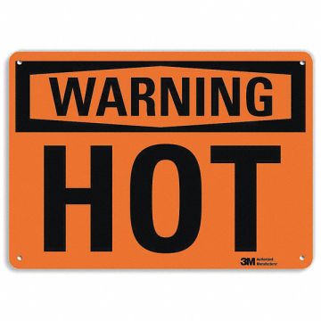 Warning Sign Hot Black/Orange 10 H