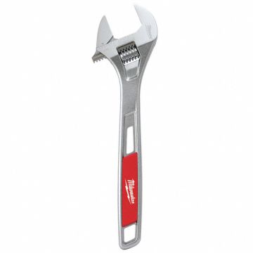 Adj. Wrench Steel Chrome 14-11/32 in OL