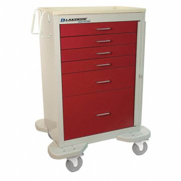 Medical Cart Red Cabinet