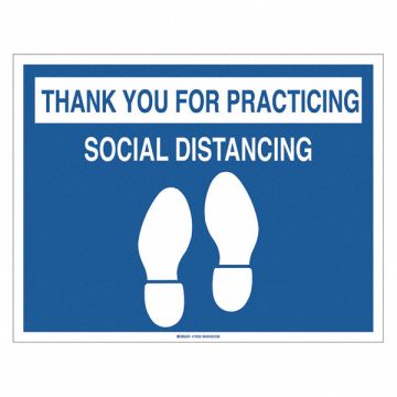 Social Distancing Sign 14 H 18 W English
