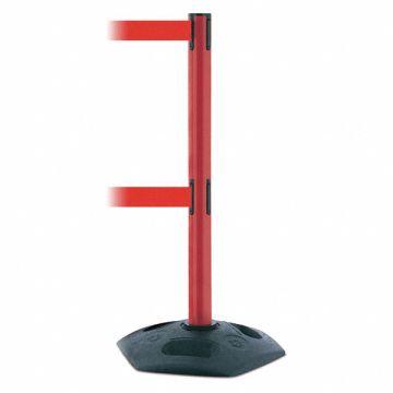 Barrier Post with Belt 7-1/2 ft L Red
