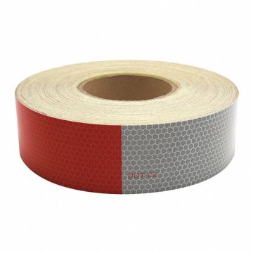 Reflective Tape Roll 150 ft L Red/Silver