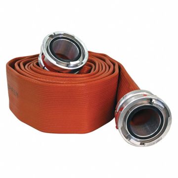 Fire Hose 100 ft Red Rubber