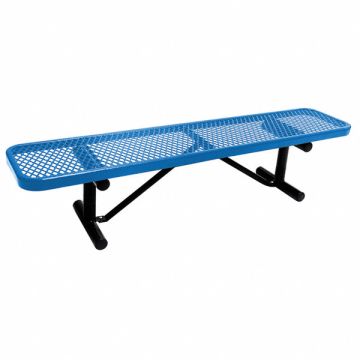 E5612 Outdoor Bench 72 in L 16-3/8 in H Blue