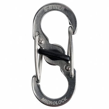 Locking Carabiner 1-2/5 in Steel Black