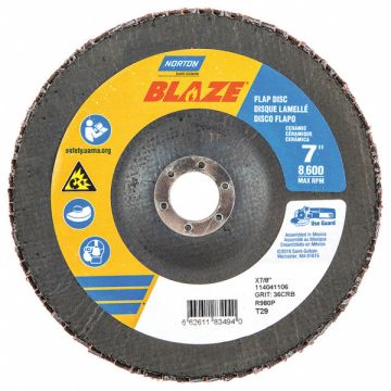 H7410 Fiber Disc 7 in Dia 7/8in Arbor 36 Grit