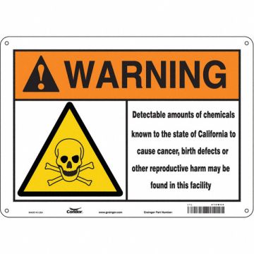 Safety Sign 14 Wx10 H 0.032 Thickness