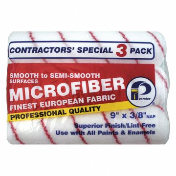 Microfiber Roller 9 L 3/8 Nap PK3