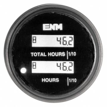 Hour Meter LCD 80-265 VAC Flush Mount