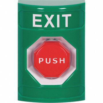 Exit Push Button Green Pneumatic Relay