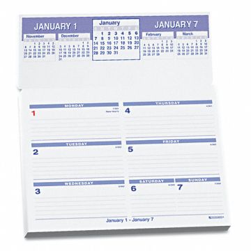 Desk Calendar Refill Wkly 5-5/8x7 White