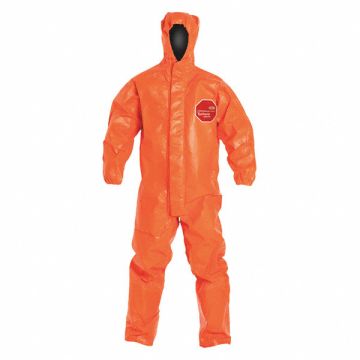 Hooded Coverall Open Orange XL PK2