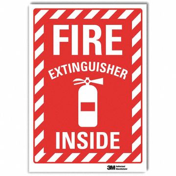 Fire Extinguisher Sign 10x7in Rflctive